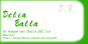 delia balla business card